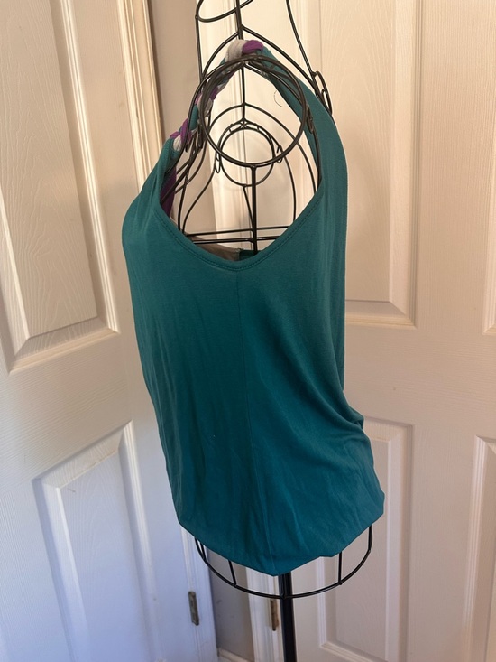 Twenty One Women's Teal & Purple Pink One Shoulder Tank Top Vintage vibe - Picture 4 of 5